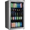hOmeLabs Beverage Refrigerator and Cooler-120Can Mini Fridge with Glass Door for Soda Beer or Wine-Small Drink Dispenser Machine