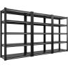 Raybee 3 Pack Storage Shelves for Garage Shelving Metal Garage Shelves Rack for Warehouse Pantry Kitchen, 72" H x 31.5" W x 16.5