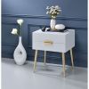 Denvor Night Table in White & Gold XH
