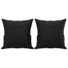Throw Pillows 2 pcs Black 15.7"x15.7" Faux Leather