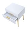 Denvor Night Table in White & Gold XH