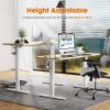 Electric Height Adjustable Standing Desk,Sit to Stand Ergonomic Computer Desk,Yellow,55'' x 24"