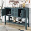 TREXM Cambridge Series Ample Storage Vintage Console Table with Four Small Drawers and Bottom Shelf for Living Rooms