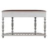 U_STYLE 52''Modern and Contemporary Curved Console Table Sofa Table Entryway Table for Hallway Living Room with 4 Drawers and 1 Shelf