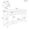 U_STYLE 55'' Modern Console Table Sofa Table for Living Room with 3 Drawers and 1 Shelf (As Same As WF299185AAB)