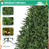 7ft Pre-Lit Artificial Holiday Christmas Tree for Home, Office,Party Decoration w/700 Warm White Lights, 2231 Branch Tips, Easy Assembly