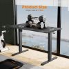 Electric Height Adjustable Standing Desk,Sit to Stand Ergonomic Computer Desk,Black,48'' x 24"