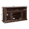 Classic TV Media Stand Modern Entertainment Console for TV Up to 65" with Open and Closed Storage Space, Espresso, 58.25"W*15.75"D*32"H