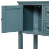 TREXM Cambridge Series Ample Storage Vintage Console Table with Four Small Drawers and Bottom Shelf for Living Rooms
