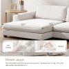[VIDEO provided][New]134*54"Oversized Corduroy Sectional Sofa,L Shaped Cloud Couch with USB Charging Port,Cup Holder