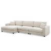 [VIDEO provided][New]134*54"Oversized Corduroy Sectional Sofa,L Shaped Cloud Couch with USB Charging Port,Cup Holder