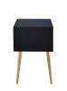 Denvor Night Table in Black & Gold XH