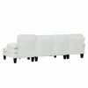 [VIDEO provided][New] 112*56" Granular Velvet Sofa,U-Shaped Couch with Oversized Seat,6-Seat Sofa Bed with Double Chaise
