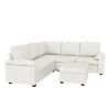 [VIDEO provided] [New] 84*84" Modern Velvet Sectional Sofa Set,Large U Shaped Upholstered Corner Couch with Ottoman,Armrest Pillow