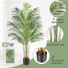5ft Artificial Palm Tree Indoor Plant Tall Fake Tropical Paradise Palm Tree in Pot with Real Bark Design Faux Areca Palm Tree