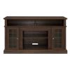 Classic TV Media Stand Modern Entertainment Console for TV Up to 65" with Open and Closed Storage Space, Espresso, 58.25"W*15.75"D*32"H