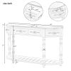 U_STYLE 52''Modern and Contemporary Curved Console Table Sofa Table Entryway Table for Hallway Living Room with 4 Drawers and 1 Shelf