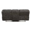 Plush Modern Design Living Room Reclining Sofa Gray Microfiber Upholstery Solid Wood Frame Furniture 1pc