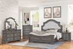 Grace Traditional Style 7-Drawer Dresser made with wood in Rustic Gray