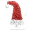 6FT Hinged Fir Artificial Fir Bent Top Christmas Tree, Xmas Tree Bendable Santa Hat Style Christmas Tree Holiday Decoration,1250 Lush Branch Tips