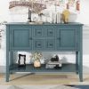 TREXM Cambridge Series Ample Storage Vintage Console Table with Four Small Drawers and Bottom Shelf for Living Rooms