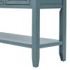 TREXM Cambridge Series Ample Storage Vintage Console Table with Four Small Drawers and Bottom Shelf for Living Rooms