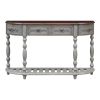 U_STYLE 52''Modern and Contemporary Curved Console Table Sofa Table Entryway Table for Hallway Living Room with 4 Drawers and 1 Shelf