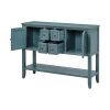 TREXM Cambridge Series Ample Storage Vintage Console Table with Four Small Drawers and Bottom Shelf for Living Rooms