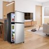 3.5Cu.Ft Compact Refrigerator Mini Fridge with Freezer, Small Refrigerator with 2 Door, 7 Level Thermostat Removable Shelves for Kitchen, Dorm