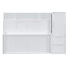 Queen Size Murphy Bed Wall Bed with Closet and Drawers,White