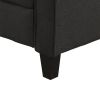 Living Room Furniture Armrest Single Sofa (Black)