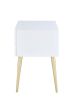 Denvor Night Table in White & Gold XH