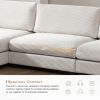 [VIDEO provided][New]134*54"Oversized Corduroy Sectional Sofa,L Shaped Cloud Couch with USB Charging Port,Cup Holder