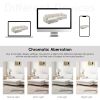 [VIDEO provided][New]134*54"Oversized Corduroy Sectional Sofa,L Shaped Cloud Couch with USB Charging Port,Cup Holder