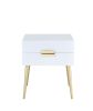 Denvor Night Table in White & Gold XH