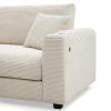[VIDEO provided][New]134*54"Oversized Corduroy Sectional Sofa,L Shaped Cloud Couch with USB Charging Port,Cup Holder