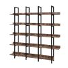[VIDEO] 5 Tier Bookcase Home Office Open Bookshelf, Vintage Industrial Style Shelf with Metal Frame, MDF Board