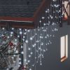LED Curtain Icicle Lights 393.7" 400 LED Cold White 8 Function