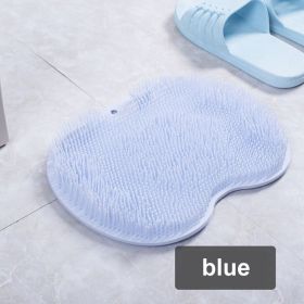 1pc Massage Pad Shower Foot Massage Mat TPR Bath Foot Massage Pads Mat Scrub Washing Back Bathroom Anti-Slip Pad Clean Dead Skin (Ships From: China, Color: Blue)