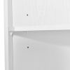 Tall Bathroom Corner Cabinet;  Freestanding Storage Cabinet with Doors and Adjustable Shelves;  MDF Board