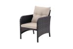 5 Piece Outdoor Patio Furniture Set,All Weather PE Rattan Conversation Chairs with Armrest and Removable Cushions