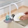 1pc Sink Drain Mat; Sink Faucet Splash Guard; Silicone Faucet Handle Drip Catcher Tray; Countertop Fast Drying Faucet Absorbent Mat For Kitchen; Bathr