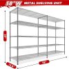 5 Tier Storage Shelves 1400LBS Wire Shelving Unit Metal Shelving for Storage Rack Shelves for Storage Heavy Duty Garage
