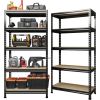 PrimeZone 32"W x 16"D x 63" H Storage Shelves - 2 Pack 5 Tier Adjustable Garage Storage Shelving, Heavy Duty Metal Storage