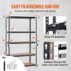 VEVOR Storage Shelving Unit, 5-Tier Adjustable, 2000 lbs Capacity, Heavy Duty Garage Shelves Metal Organizer Utility Rack, Black