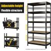 PrimeZone 32"W x 16"D x 63" H Storage Shelves - 2 Pack 5 Tier Adjustable Garage Storage Shelving, Heavy Duty Metal Storage